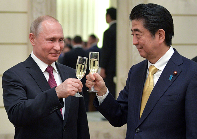 プーチン 大統領 安倍 晋三 首相 ロシアにおける日本年 開会式 乾杯