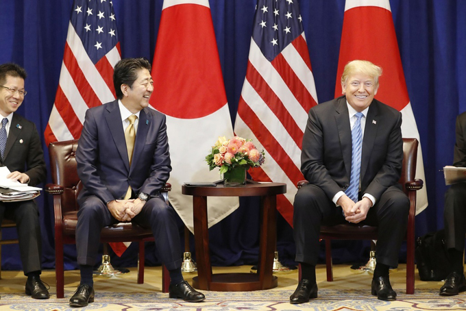 トランプ米大統領 トランプ 安倍 日米首脳会談 TAG TPP 日米物品貿易協定