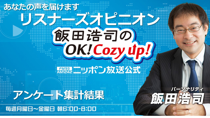 緊急事態宣言　6割以上が「遅い」と回答 ～ ニッポン放送『飯田浩司のOK! Cozy up!』