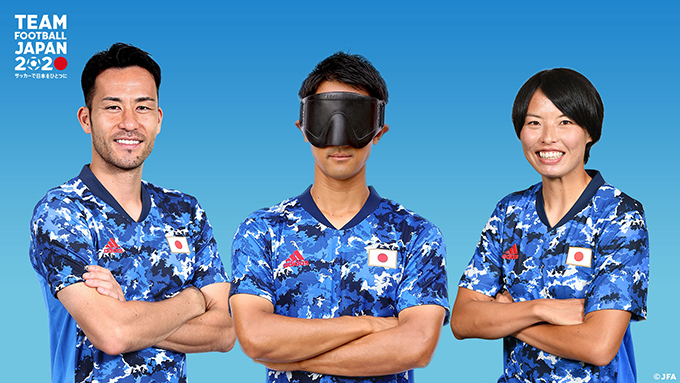 左から吉田麻也選手、川村怜選手、熊谷紗希選手　(C)日本サッカー協会