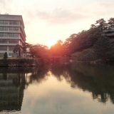 松江城周辺の夕景
