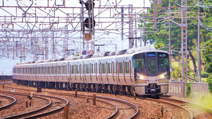 225系電車「新快速」、山陽本線・塩屋～須磨間