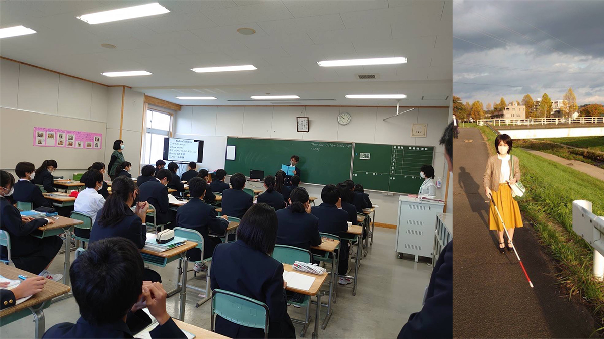 全盲の小椋汐里さんが 2021 年春、中学校の英語の先生に！　～あの日の「誓い」から10年・始まった共生社会への挑戦！