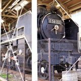 敦賀駅近くの「公園」に保存されている、かつて小浜線を走ったC58形蒸気機関車