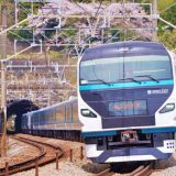 E257系電車・特急「踊り子」、東海道本線・早川～根府川間