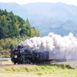 D51形蒸気機関車＋35系客車・快速「SLやまぐち号」、山口線・徳佐～船平山間