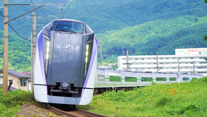 E353系電車・特急「あずさ」、中央本線・下諏訪～岡谷間