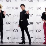 「G＆R」プロジェクト発表会に出席した左からタレントのROLAND、歌手のGACKT、元キャバ嬢の門りょう（もん・りょう）撮影日：2020年12月16日　写真提供：産経新聞社