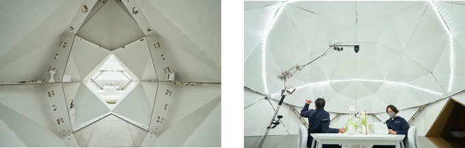 容器メーカーが開発！ 宇宙空間の生活をシミュレーションできる「ダンボール」製のドーム型テントとは