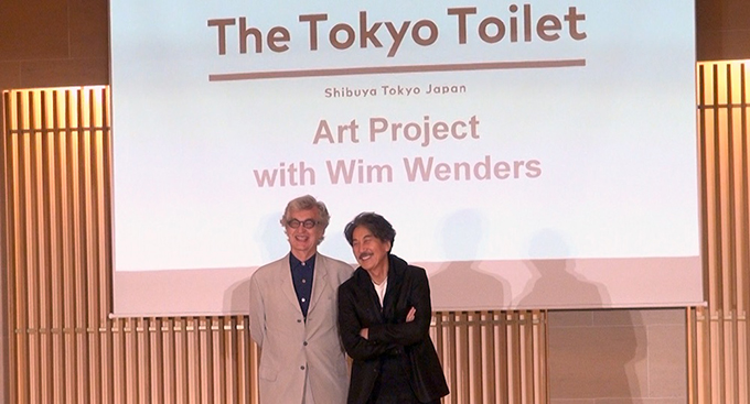 写真は「THE TOKYO TOILET Art Project with Wim Wenders」記者発表会にて。