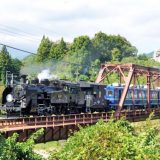 C11形蒸気機関車＋14系客車「SL大樹」、東武鬼怒川線・新高徳～大桑間