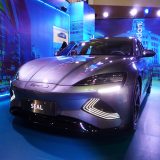 BYDの電気自動車「シール」（2023年1月　東京オートサロンで撮影）
