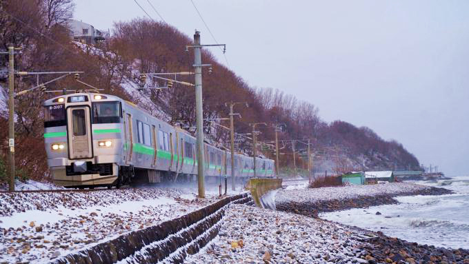 733系電車・普通列車、函館本線・朝里～銭函間