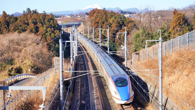 E7系新幹線電車「かがやき」、北陸新幹線・安中榛名～高崎間