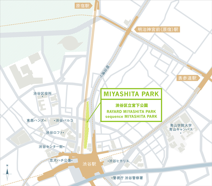 MIYASHITA PARK MAP　　〜三井不動産商業マネジメント株式会社 (2024.2.15)プレスリリースより