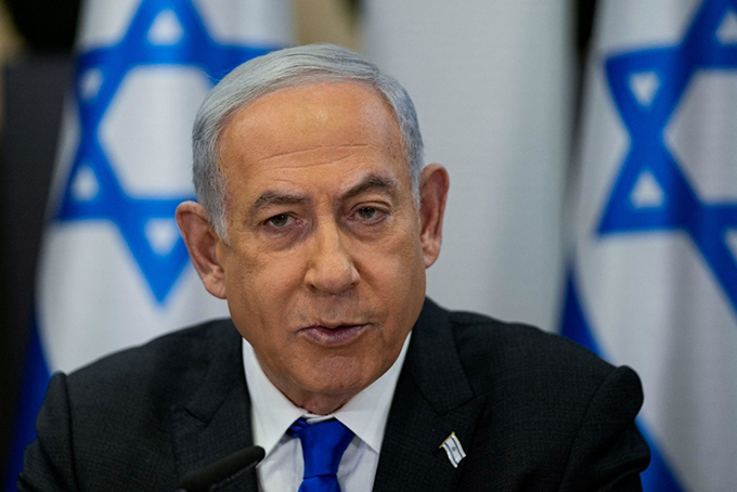 イスラエルのネタニヤフ首相＝2023年12月24日（ロイター＝共同）　写真提供：共同通信社