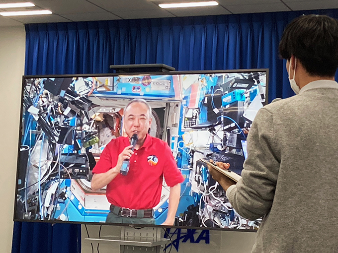 古川聡宇宙飛行士の記者会見（2月20日撮影）