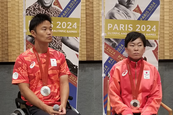 三木選手、半谷選手