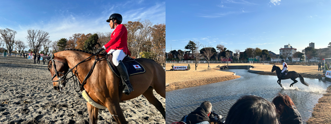 大岩選手障害飛越競技デモンストレーション／北島選手クロスカントリーデモンストレーション