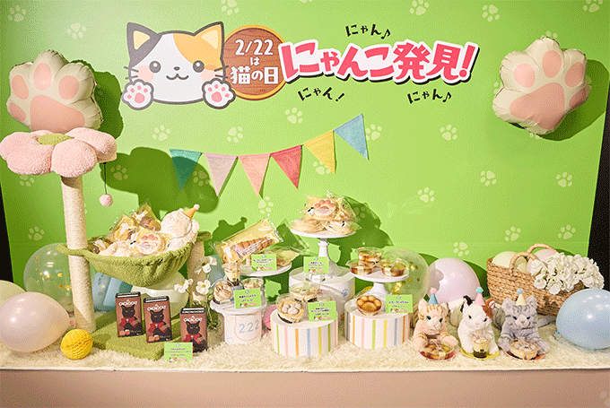 セブン-イレブンが「猫の日」に向けて肉球スイーツほか23点を発売！商品のかわいさと美味しさを、なえなのが“猫語”で叫ぶ「にゃんだこれは！うにゃ～い！」