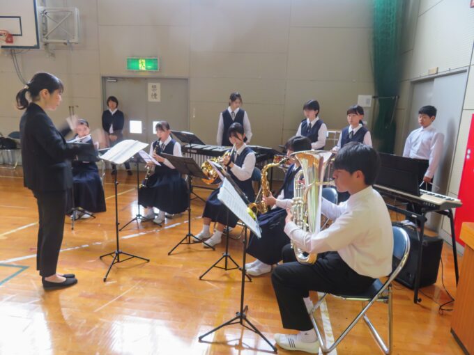 倉渕中学校吹奏楽部による演奏