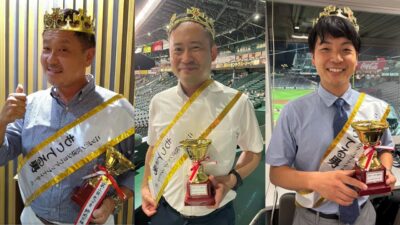 (左から)師岡正雄アナウンサー、清水久嗣アナウンサー、大泉健斗アナウンサー