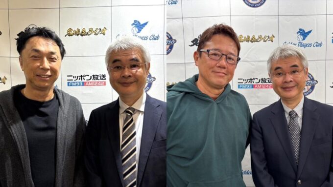 宮本慎也、古田敦也、煙山光紀アナウンサー