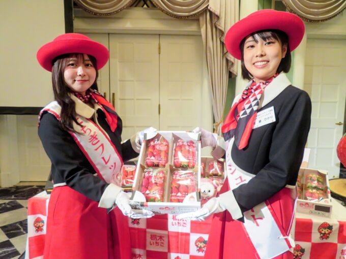 とちぎフレッシュメイトの野崎未来さん(左)と佐藤ひかりさん