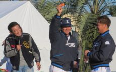 西武ライオンズの5選手がこんにゃくパークでミニ野球教室&トークショー