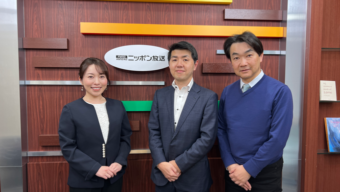 （左から）佐々木真奈美、ゲストの豊津和宏氏、石川和男