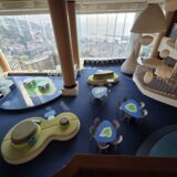 「アクティビティラウンジ」上から見ると、実際の島の位置関係と同じ位置に配置されているのがわかる