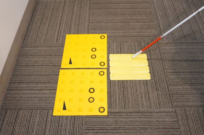 コード化点字ブロックが設置されたイメージ