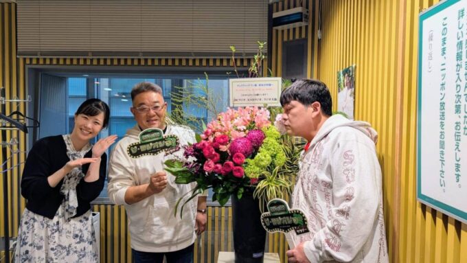 東島衣里アナウンサー、サンドウィッチマン